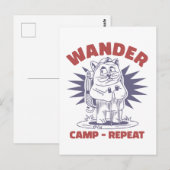 Wander Camp Herhaal – Cat Camper Briefkaart (Voorkant / Achterkant)