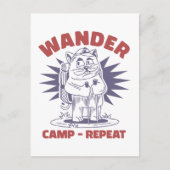 Wander Camp Herhaal – Cat Camper Briefkaart (Voorkant)