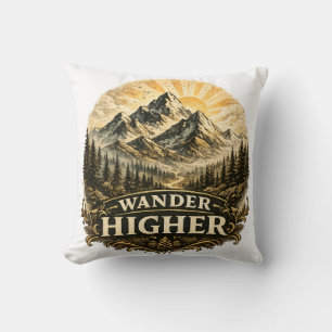 Wander Higher Bergavontuur Vintage Kussen