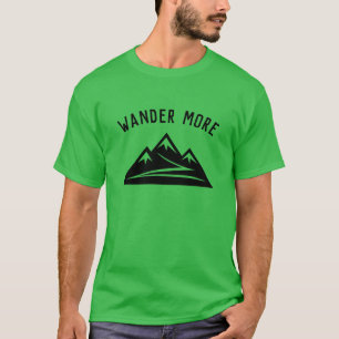 Wander Meer bergpiek ontwerp t shirt voor mannen
