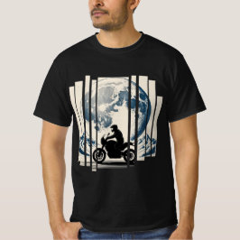 Wander, Ride, Herhaal moto boho T-shirt