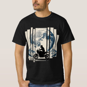 Wander, Ride, Herhaal moto boho T-shirt