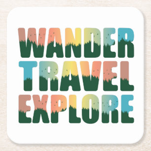 Wander Travel Exken - Reizigers Kartonnen Onderzetters