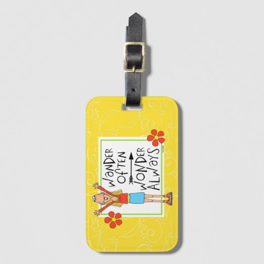 Wander Vaak Wonder altijd Bagagelabel (Voorkant (verticaal))