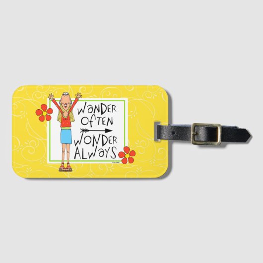 Wander Vaak Wonder altijd Bagagelabel (Voorkant (horizontaal))