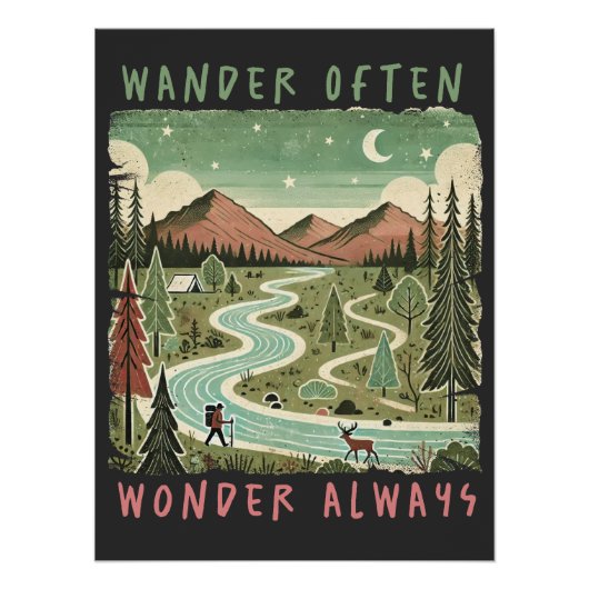 Wander Vaak Wonder altijd Perfect Poster (Voorkant)