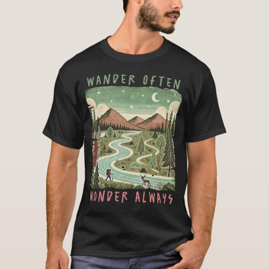 Wander Vaak Wonder altijd T-shirt (Voorkant)