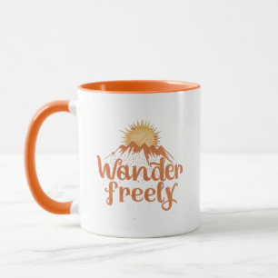 Wander Vrij Natuur Reizen Wandel Citaten Mok