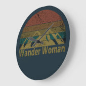 Wander vrouw wandelen camping  grote klok (Hoek)