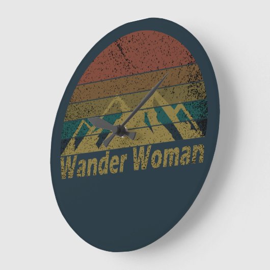 Wander vrouw wandelen camping  grote klok (Hoek)