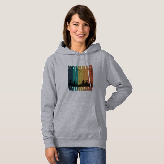 Wander vrouw wandelen camping  hoodie (Voorkant volledig)