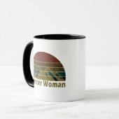 Wander vrouw wandelen camping  mok (Voorkant links)