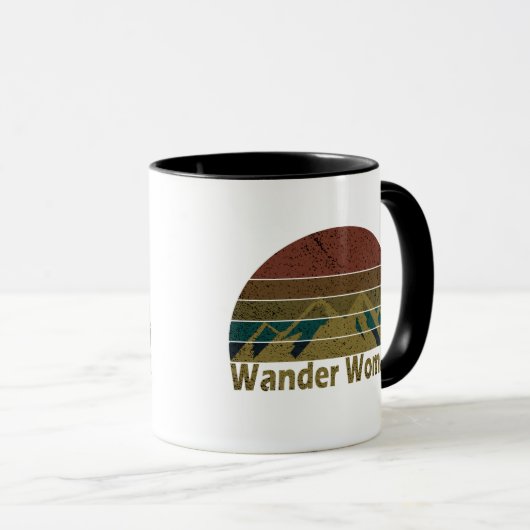 Wander vrouw wandelen camping  mok (Voorkant rechts)