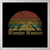 Wander vrouw wandelen camping  poster (Voorkant)