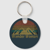 Wander vrouw wandelen camping  sleutelhanger (Voorkant)