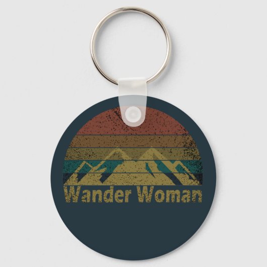 Wander vrouw wandelen camping  sleutelhanger (Voorkant)