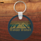 Wander vrouw wandelen camping  sleutelhanger (Voorkant)