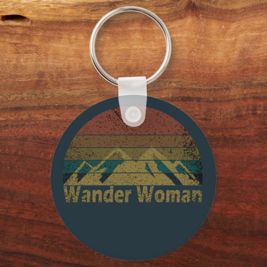 Wander vrouw wandelen camping  sleutelhanger (Voorkant)