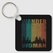 Wander vrouw wandelen camping  sleutelhanger (Voorkant)