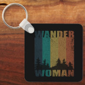 Wander vrouw wandelen camping  sleutelhanger (Voorkant)
