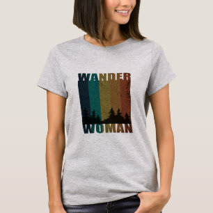 Wander vrouw wandelen camping  t-shirt