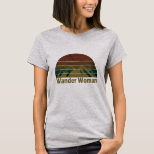 Wander vrouw wandelen camping  t-shirt