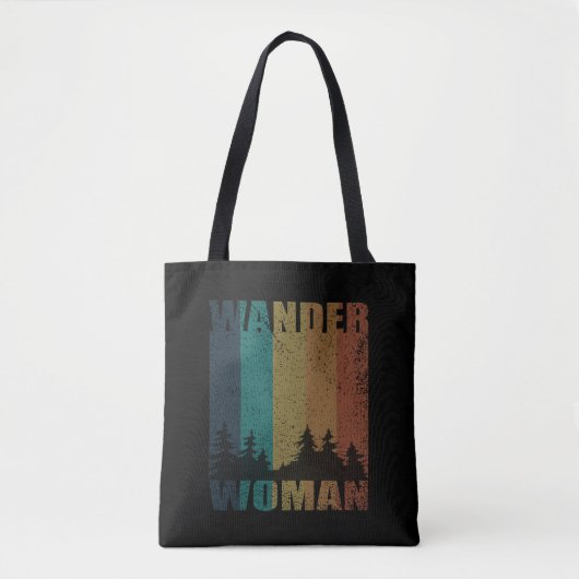 Wander vrouw wandelen camping  tote bag (Voorkant)