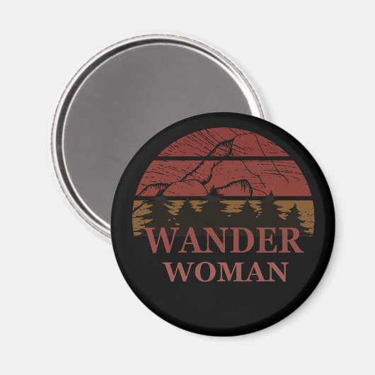 Wander vrouw wandelen magneet (Voorkant / Achterkant)