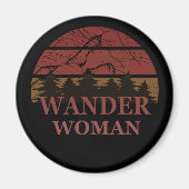 Wander vrouw wandelen magneet (Voorkant)