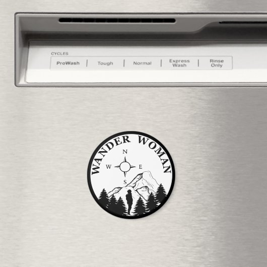 Wander vrouw wandelen magneet (Insitu (Vaatwasser))