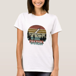 Wander vrouw wandelen  t-shirt