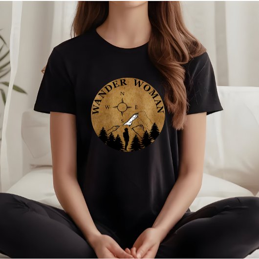 Wander vrouw wandelen  t-shirt