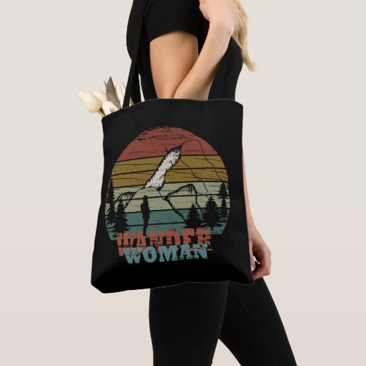 Wander vrouw wandelen tote bag (Dichtbij)