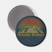 wander vrouw wandelend magneet (Voorkant / Achterkant)