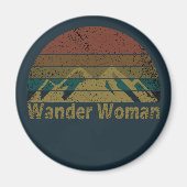 wander vrouw wandelend magneet (Voorkant)