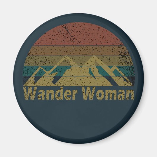 wander vrouw wandelend magneet (Voorkant)