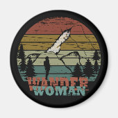 wander vrouw wandelend magneet (Voorkant)