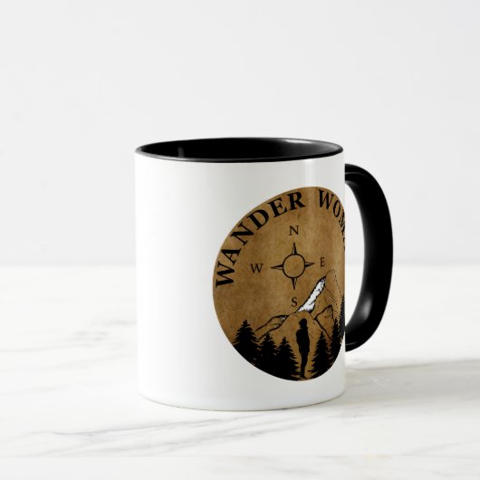 wander vrouw wandelend mok (Voorkant rechts)