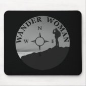 wander vrouw wandelend muismat (Voorkant)