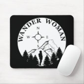 wander vrouw wandelend muismat (Met muis)