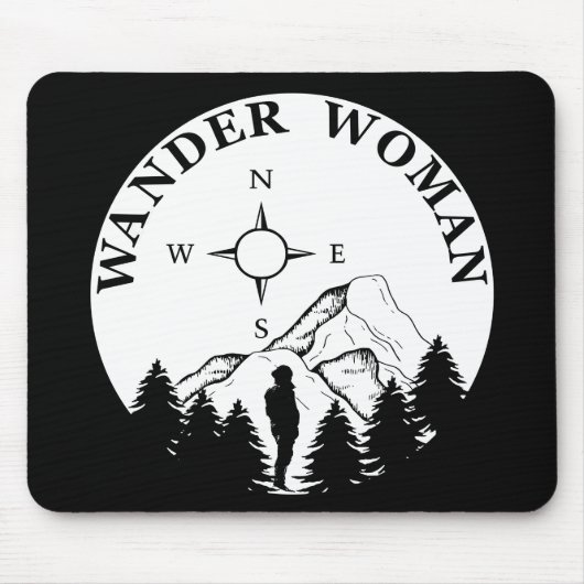 wander vrouw wandelend muismat (Voorkant)