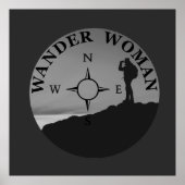 wander vrouw wandelend poster (Voorkant)