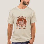 Wander With Intention Desert Wagon Avontuur T-shirt (Voorkant)