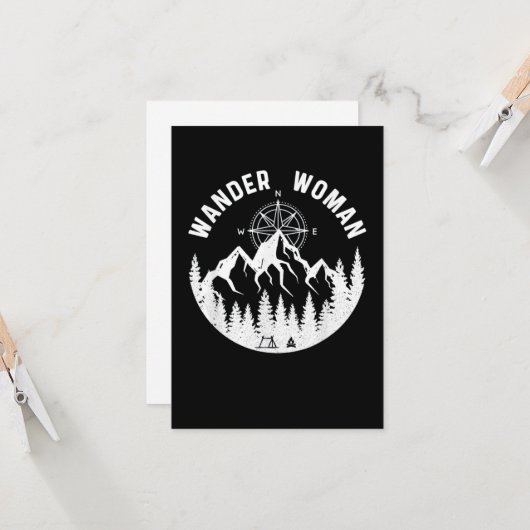 Wander Woman Hiking Adventure Kaart (Voorkant / Achterkant in situ)