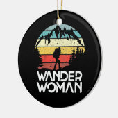 Wander Woman Hiking Keramisch Ornament (Links)