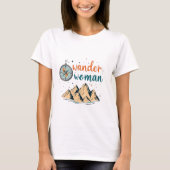 Wander Woman T-shirt – Avontuur wacht op u (Voorkant)