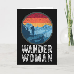 Wander Woman Vintage Neem Een Wandeling Klimmen Wa Kaart
