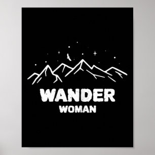 Wander Woman Wandel Wandelen Klimmen  Poster
