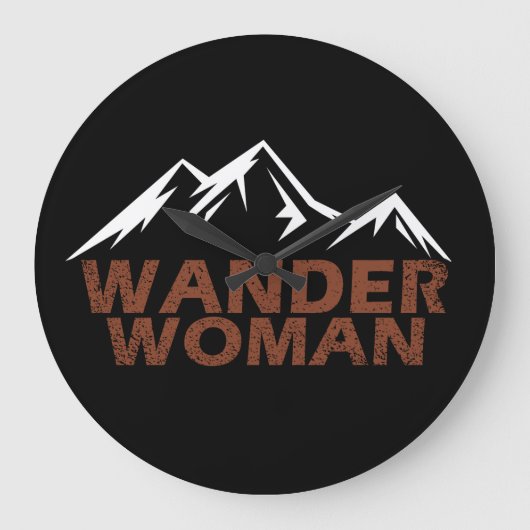 Wander Woman Wandelen Camping Grote Klok (Voorkant)
