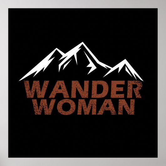 Wander Woman Wandelen Camping Poster (Voorkant)